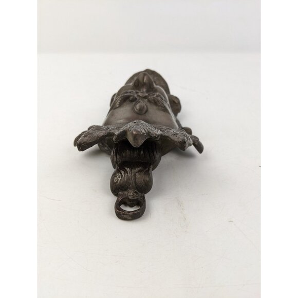 TIBETAN MAHAKALA Vintage BRASS METAL MASK Wall Door Hanging 8" Figure - Picture 4 of 9